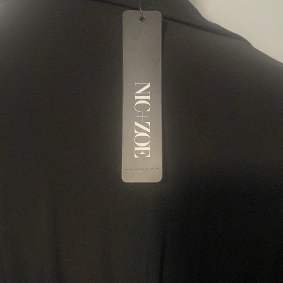 NIC + ZOE Black Onyx Wrap Dress Sz L NWT - Picture 6 of 7